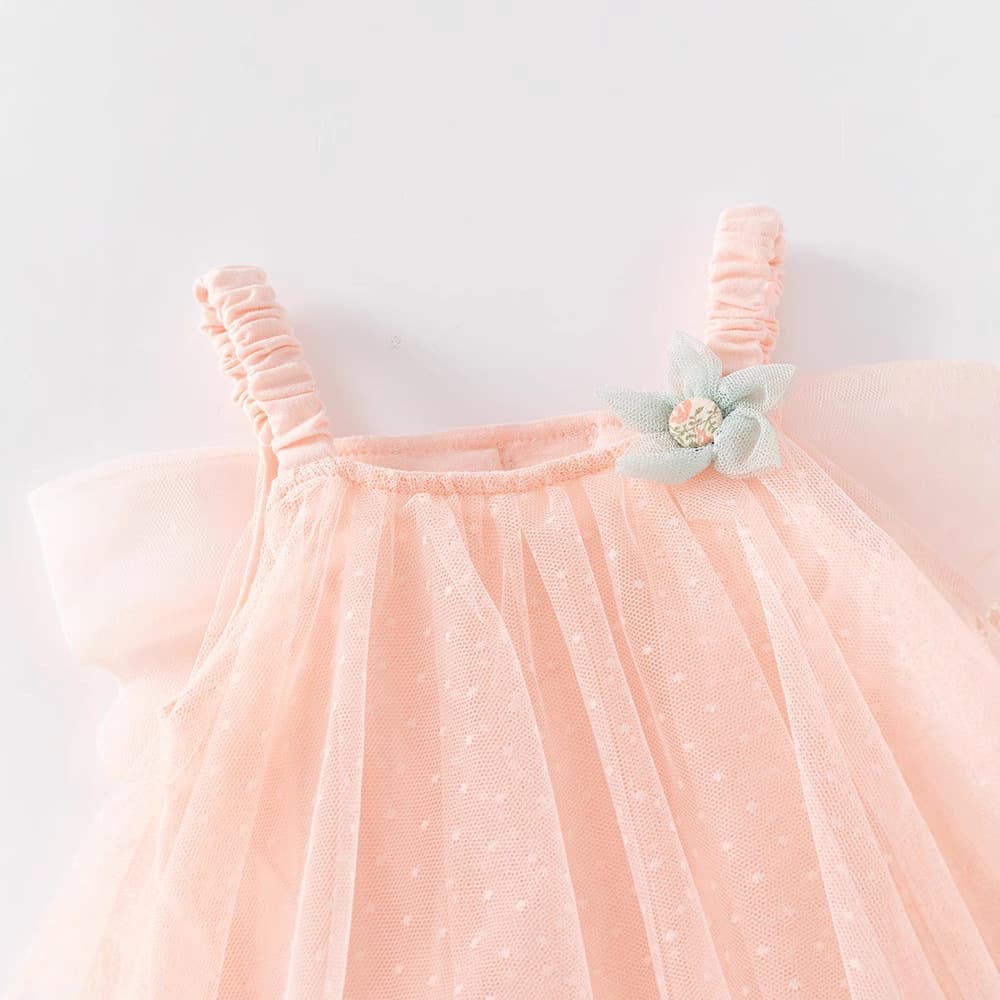 Summer princess dress for girls, cute butterfly wing skirt, children's mesh tulle dress, baby sundress