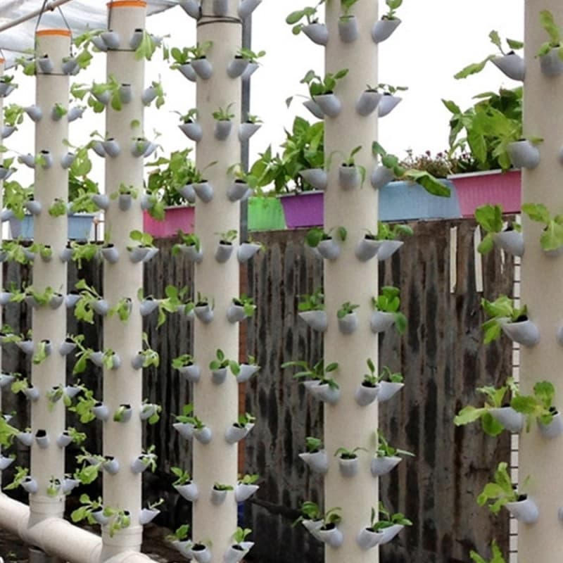 Column Planting Cup Blue Household Pipeline Aerosol Culture Equipment Soilless Vegetable Cultivation Hydroponic Balcony Vegetable Growing Equipment