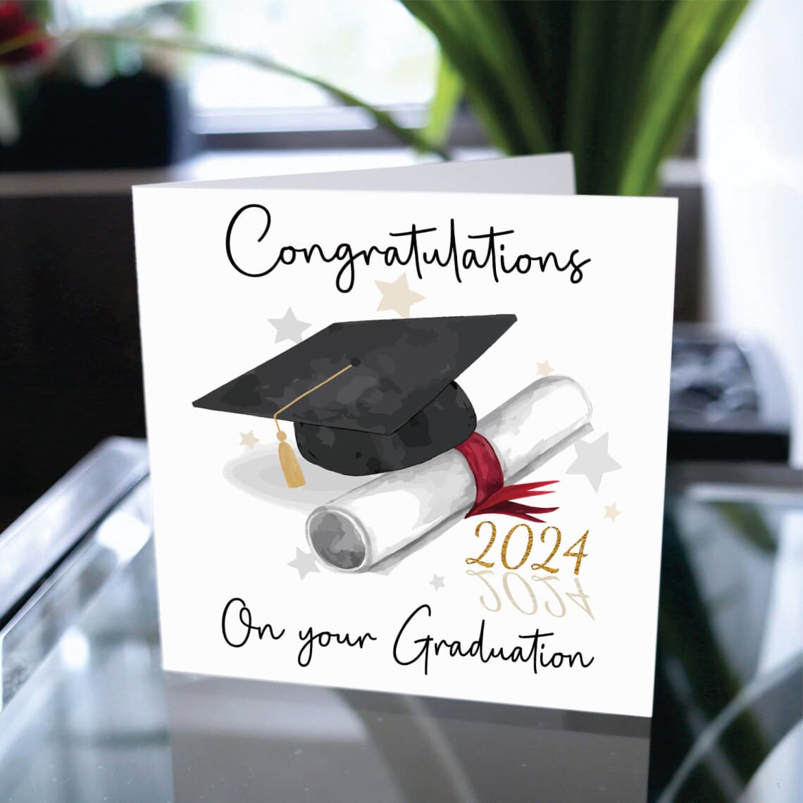 Cross-Border Birthday Gift Cards, Congratulatory Graduation Cards with Hat and Scroll 2024, Including Envelope Graduation Card