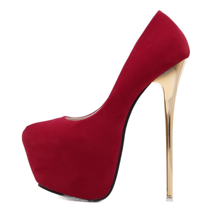 2023 Spring/Autumn New European and American Fashion Ultra-High Heel Platform Pumps, Shallow Mouth, Thin Heel Women's Shoes, Cross-Border Trade Size 45
