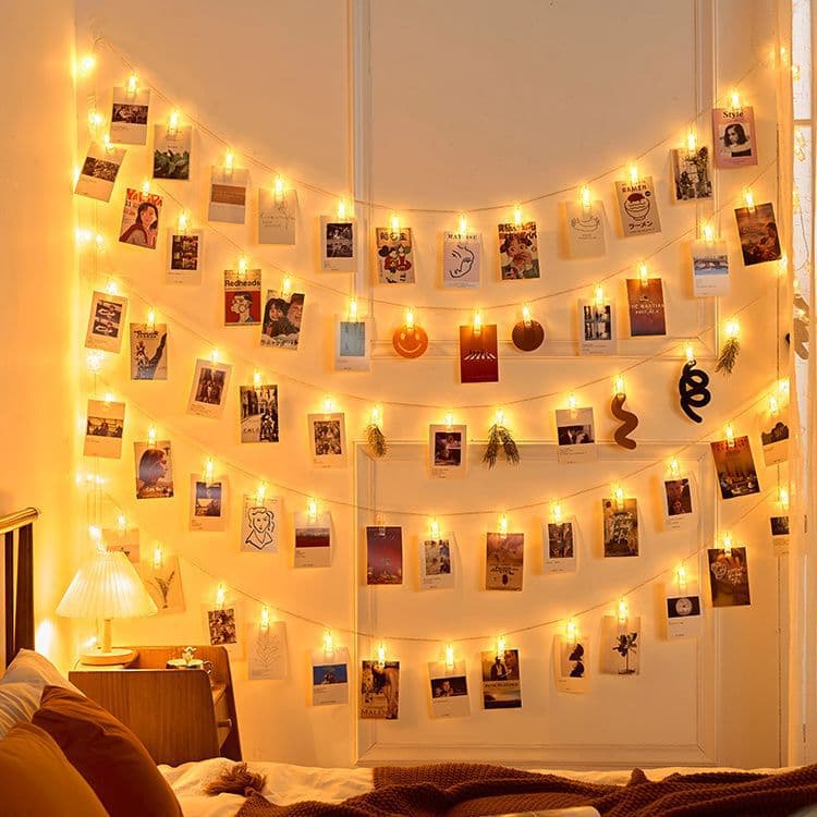 Lantern Clip String Lights Photo Wall Girl Room Decoration Scene Layout Birthday Confession Proposal Romantic Atmosphere