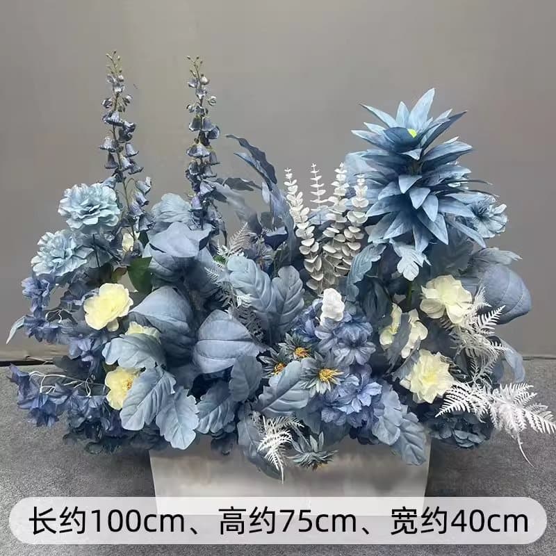 Wedding floral arrangements featuring orchids for the wedding hall, stage, catwalk, aisle, wedding decorations, and window displays.