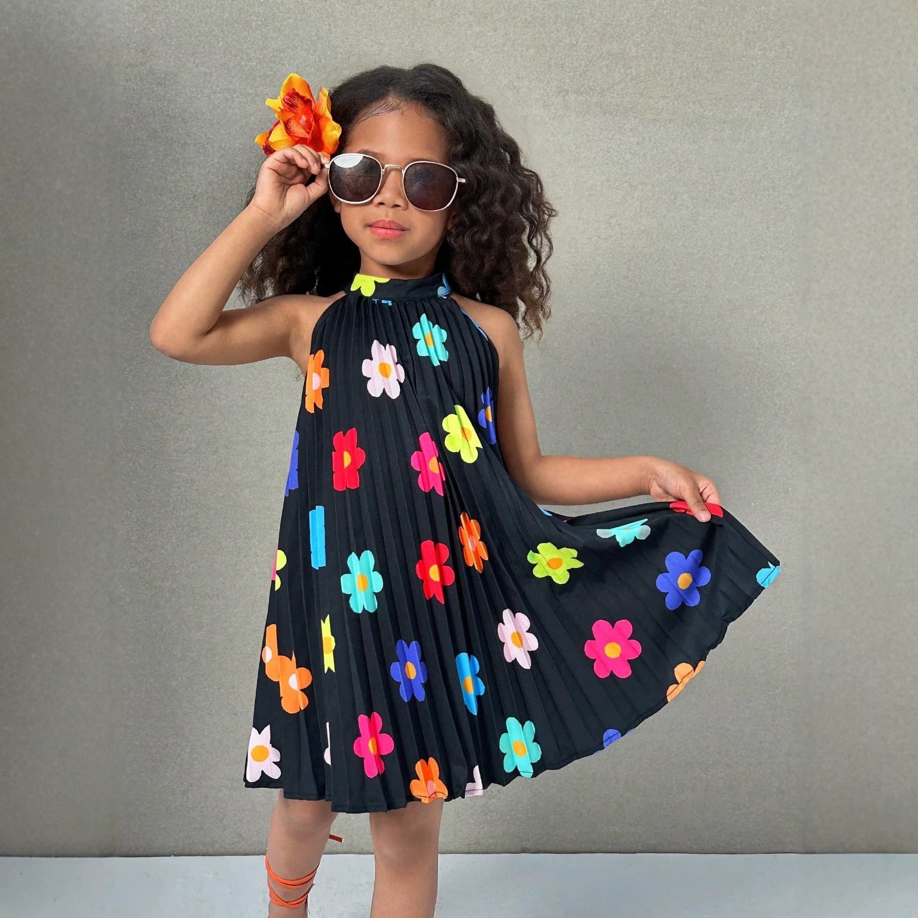 2026 New Print Halter Neck Dress - Sleeveless A-Line Vacation Style