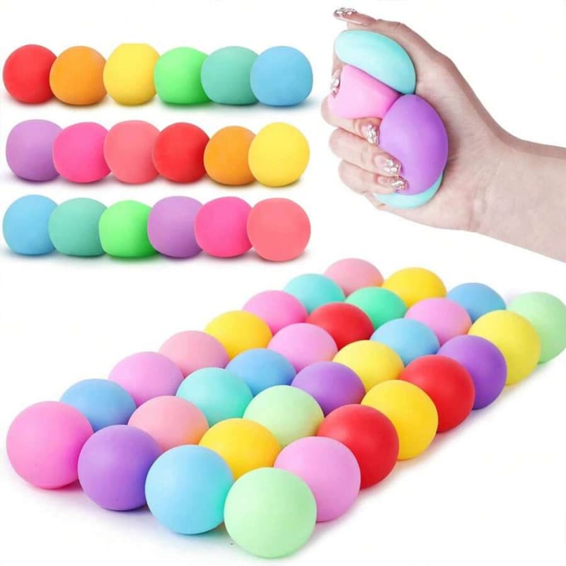 M 5625 Autumn Export New Cross-Border Dropshipping 5 Pieces of Colorful Soft Decompression Ball Hand Muscle Sensory Training