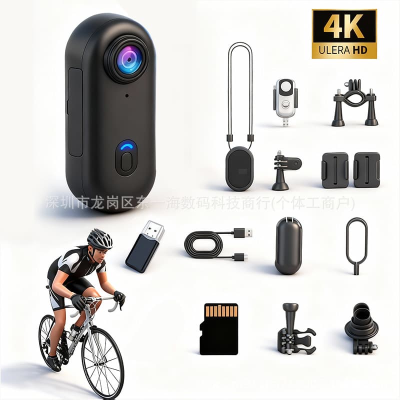 H88 portable thumb-sized cycling camera with WIFI magnetic back clip, perfect for pet vlogging.