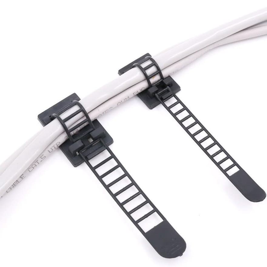 Adjustable Cable Fixing Mount Self-Adhesive Cable Tie Hub Power Cable Clip Nylon Plastic Clip