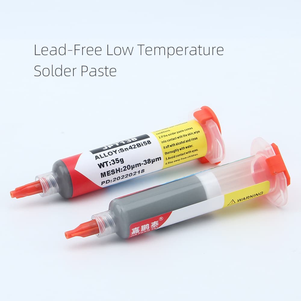 Jiapengtai solder paste for low, medium, and high temperature repair of USB mobile phone charging ports and LED soldering solder paste, factory direct supply.