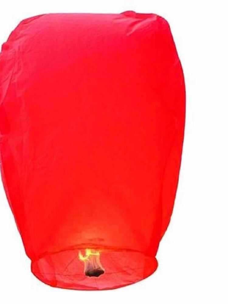 Wish Lantern Pack Sky Lantern Blessing 50 Wholesale Heart Shape 10 Flame Retardant Paper Thickened Large