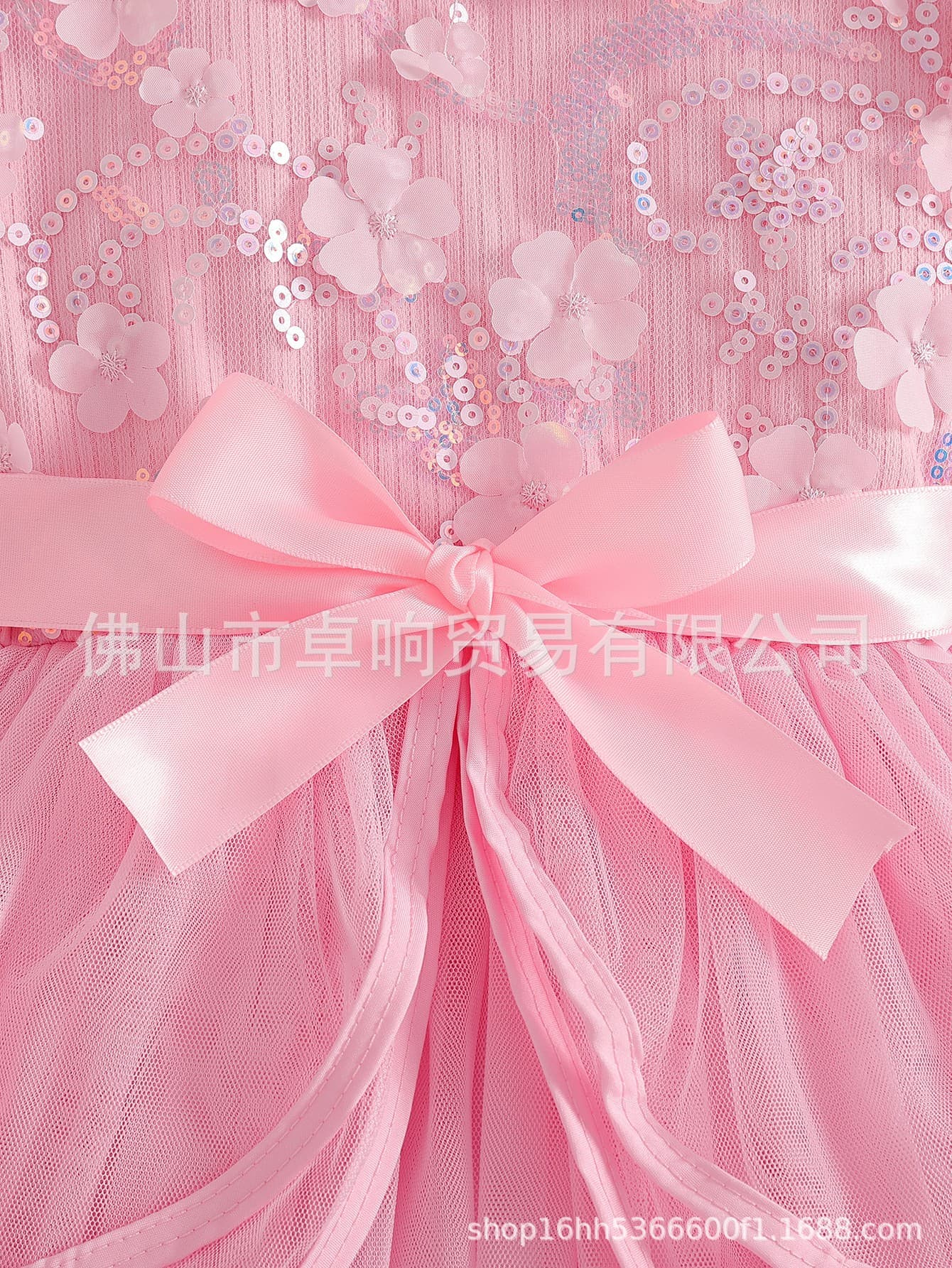 L00116 Amazon Cross-Border Children's Clothing Wholesale Girls' Elegant 3D Floral Dress Wedding Performance
