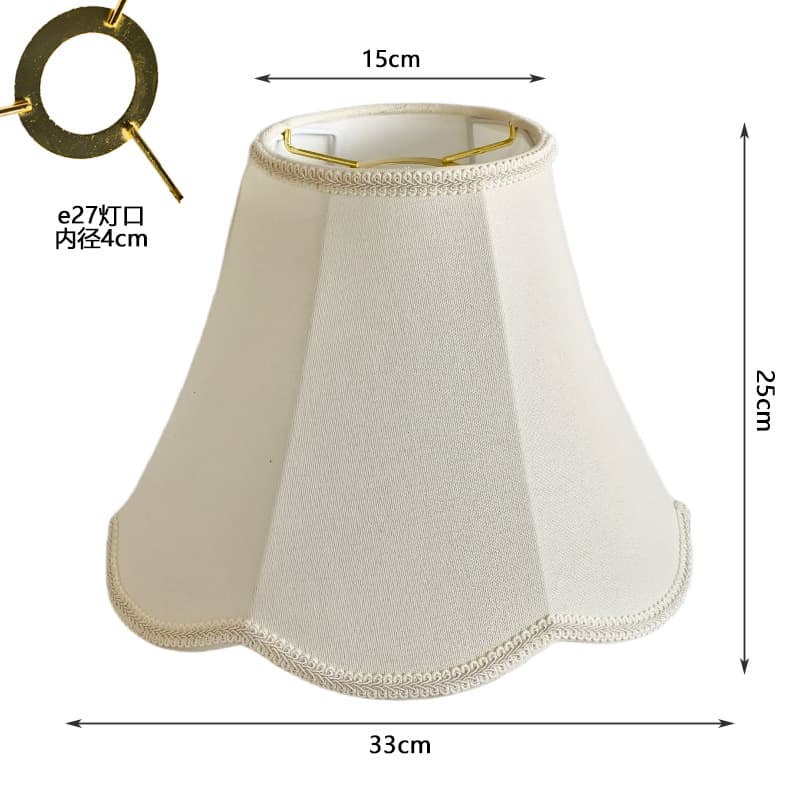 Cross-border lamp housing, detachable table lamp shade, folding handmade KD lamp shade, fabric tassel lamp shade, American style small round iron.