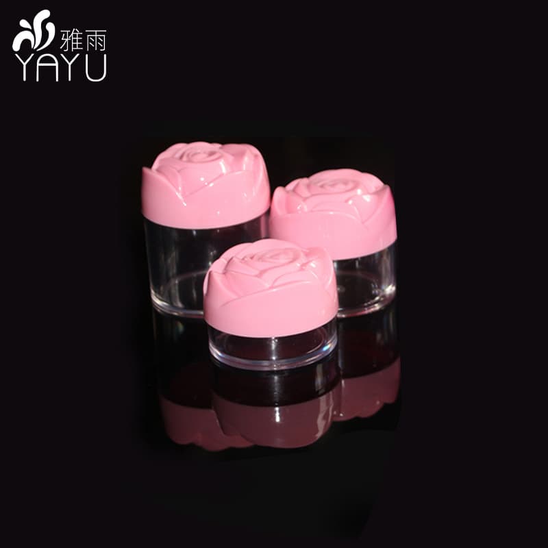 New Pink Cosmetic Dual Bottle Set with Rose Cap, Travel-Size Refillable Containers for Skincare, Cream, and Daily Chemicals