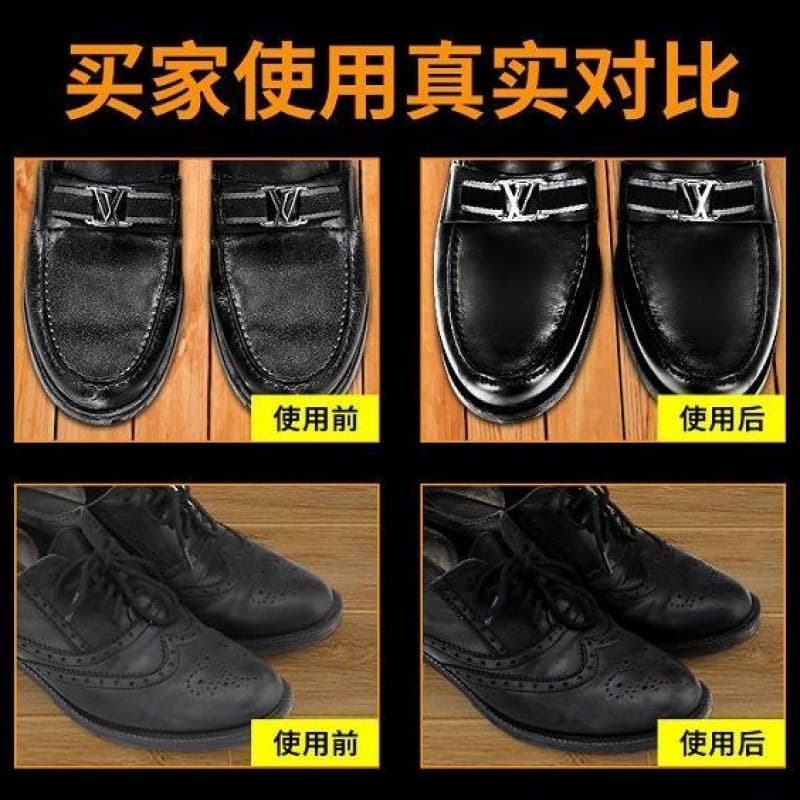 Black Shoe Polish Liquid Colorless Transparent Multifunctional Genuine Leather Shoe Care Oil Lazy Shoe Brush All-In-One Shoe Shine