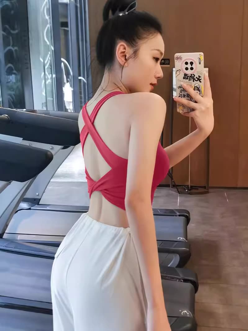 Women's Yoga Tank Top, American Style Crossback Sports Top, Specially Supplied for Foreign Trade, Cross-border, Southeast Asian, European and American Styles