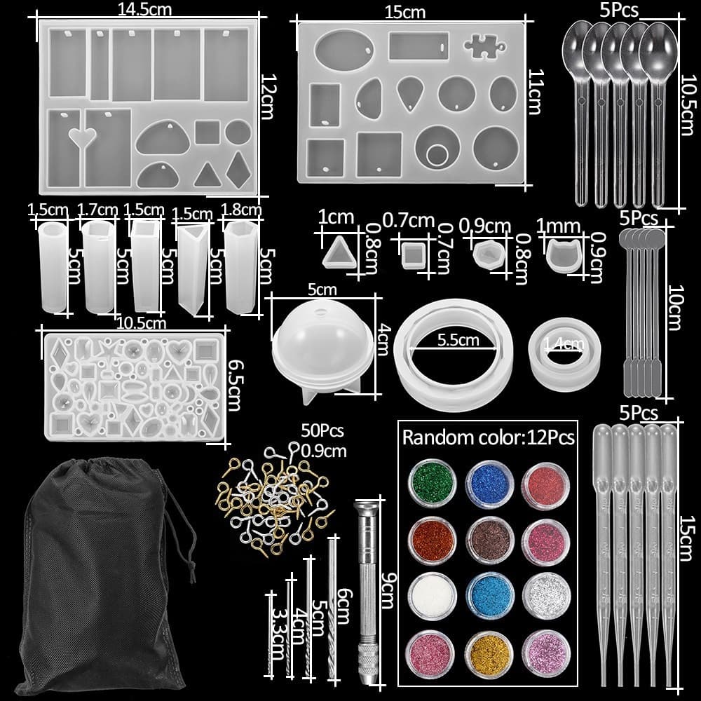 Earring pendant silicone mold set decorative jewelry crystal epoxy jewelry accessory set DIY