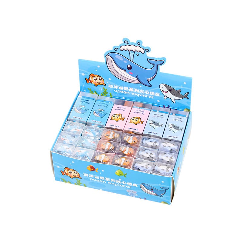 Creative Cartoon Eraser, Low-Dust, Cuttable, Sandwich Eraser for Kids