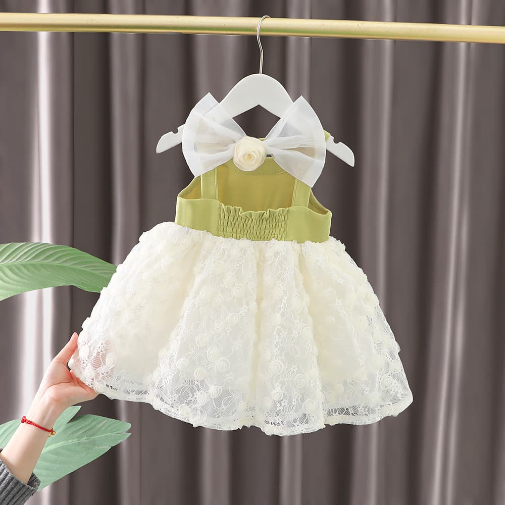 2024 New Style Summer Princess Dress for Baby Girls - Sweet Summer First Birthday Dress - Live Stream Supply (Foreign Trade Wholesale)