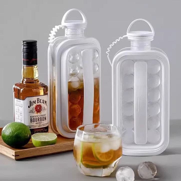 Ice Ball Maker Mold Cube Tray Spherical Water Bottle Household Silicone Storage Box Freezer Ice Bag