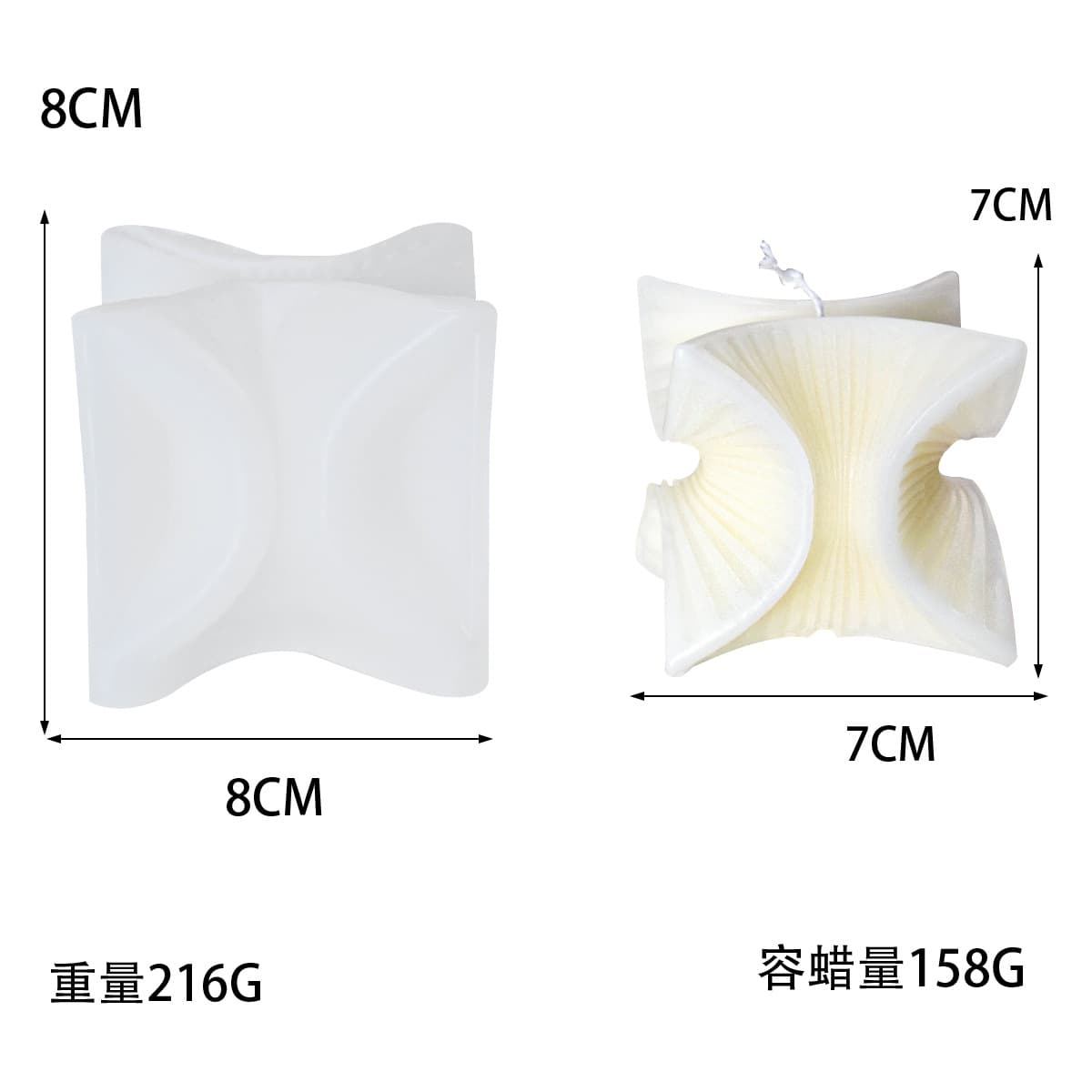 Nordic Style New 3D Geometric Pattern Candle Aromatherapy Silicone Mold DIY Creative Plaster Ornament for Home