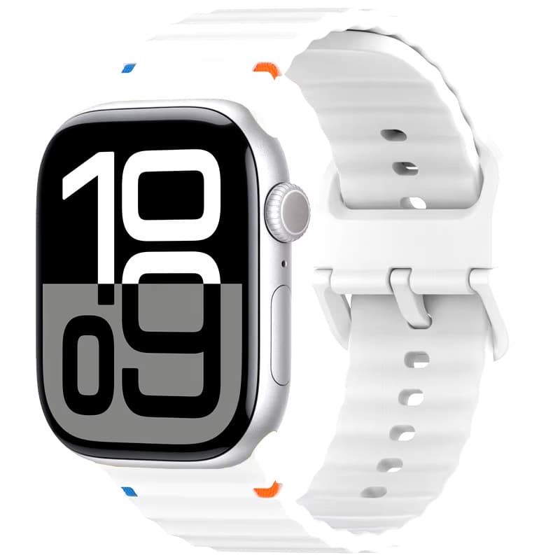 Suitable for Apple Iwatch11 Strap Ultra/S6789 Wave Silicone Plastic Color Dot Strap