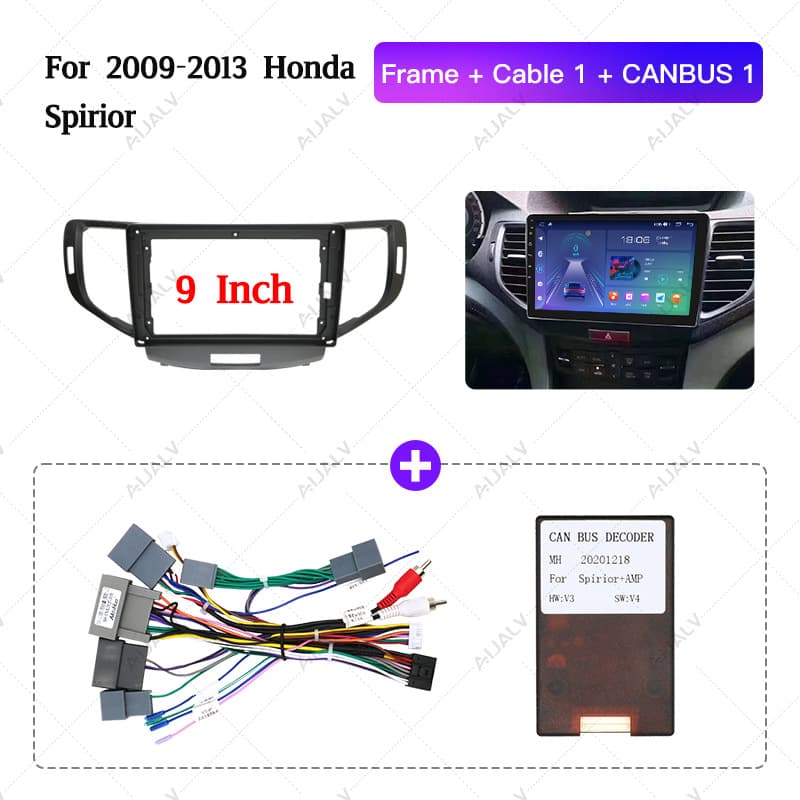 Factory Hot-Selling Versatile Frame Kit for 2009-2013 Spirior 9-Inch Matte Black Android Navigation Panel Frame