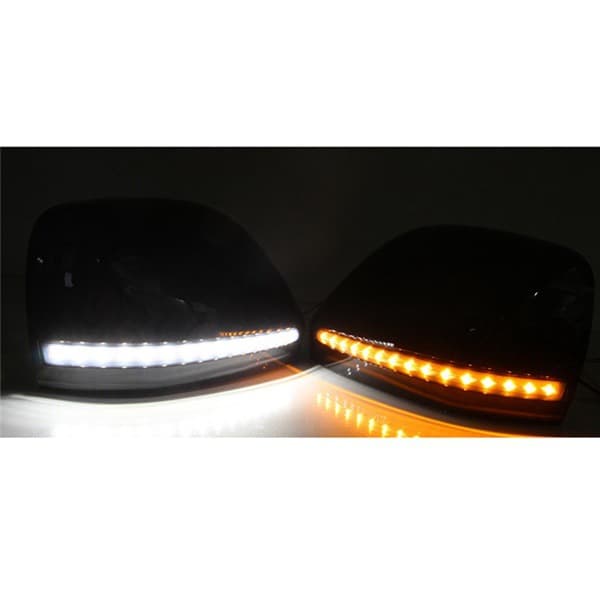 1 Pair LED Rearview Mirror Cover Turn Signal Lights for 16-19 Nissan Patrol