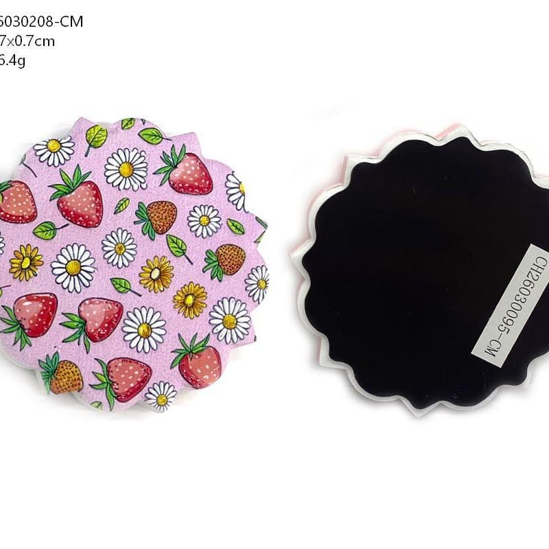 3D Cute Strawberry Pattern Fridge Magnet Irregular Rectangle Magnet Home Decoration Factory Wholesale Cross-Border