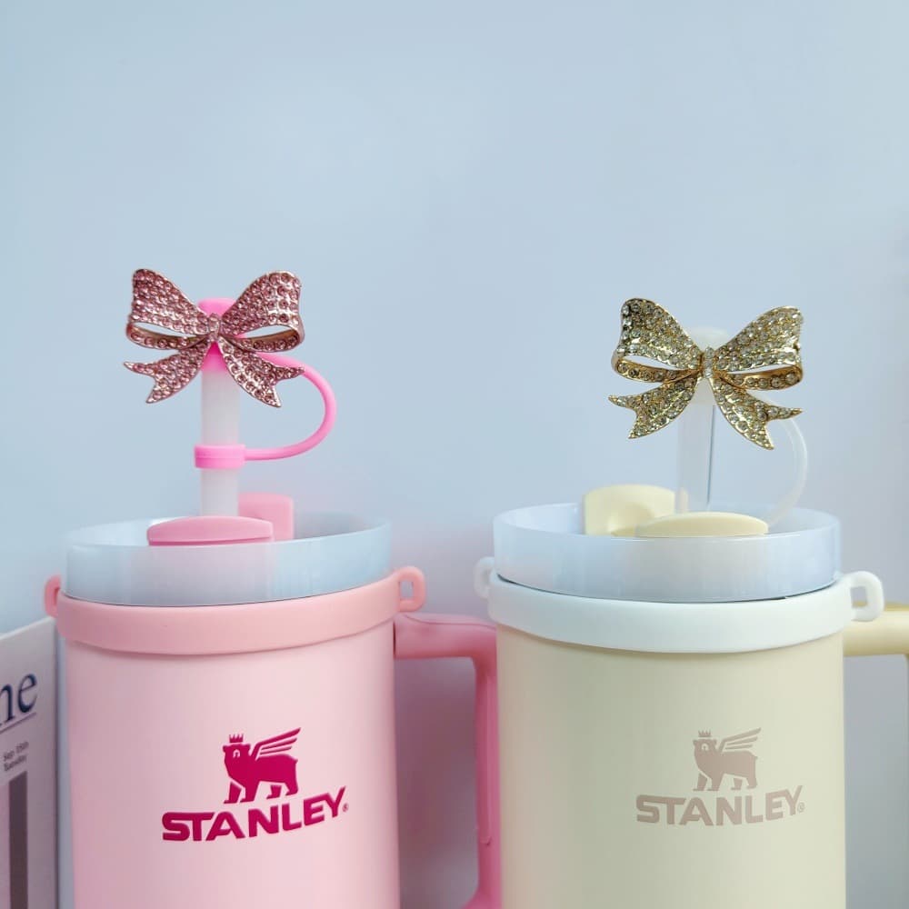 10mm Straw Cap Alloy Bow Straw Cover Suitable for Stanley Water Cup Thermos Cup Straw Dust Cap