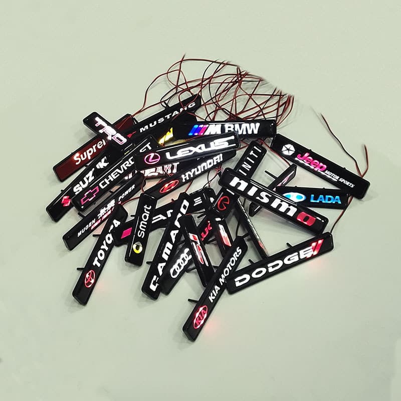 LED Grille Emblem Light Car Front Grille Decorative Badge