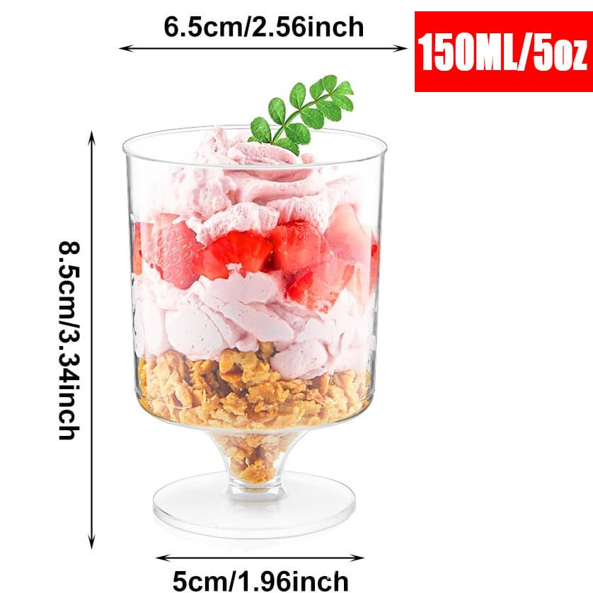 Pudding Cup Jelly Mousse Cup Dessert Table Disposable Plastic Transparent Cup Square Mini Creative Cup with Lid