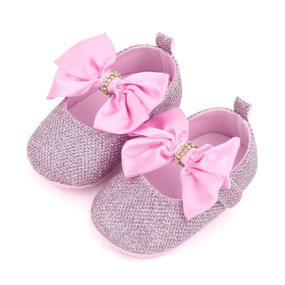 New Fashion Baby Girl Shoes Pink Bling Rhinestone Newborn Printed