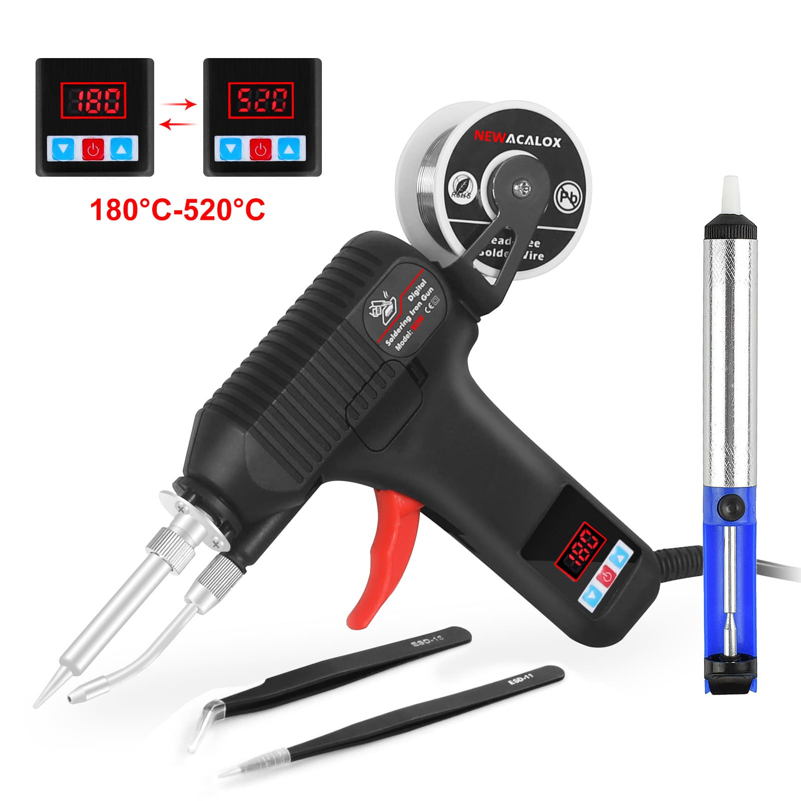 Cross-border 60W Constant Temperature Automatic Solder Feeding Soldering Gun Internal Heating Electric Soldering Iron Welding Repair Tool Kit