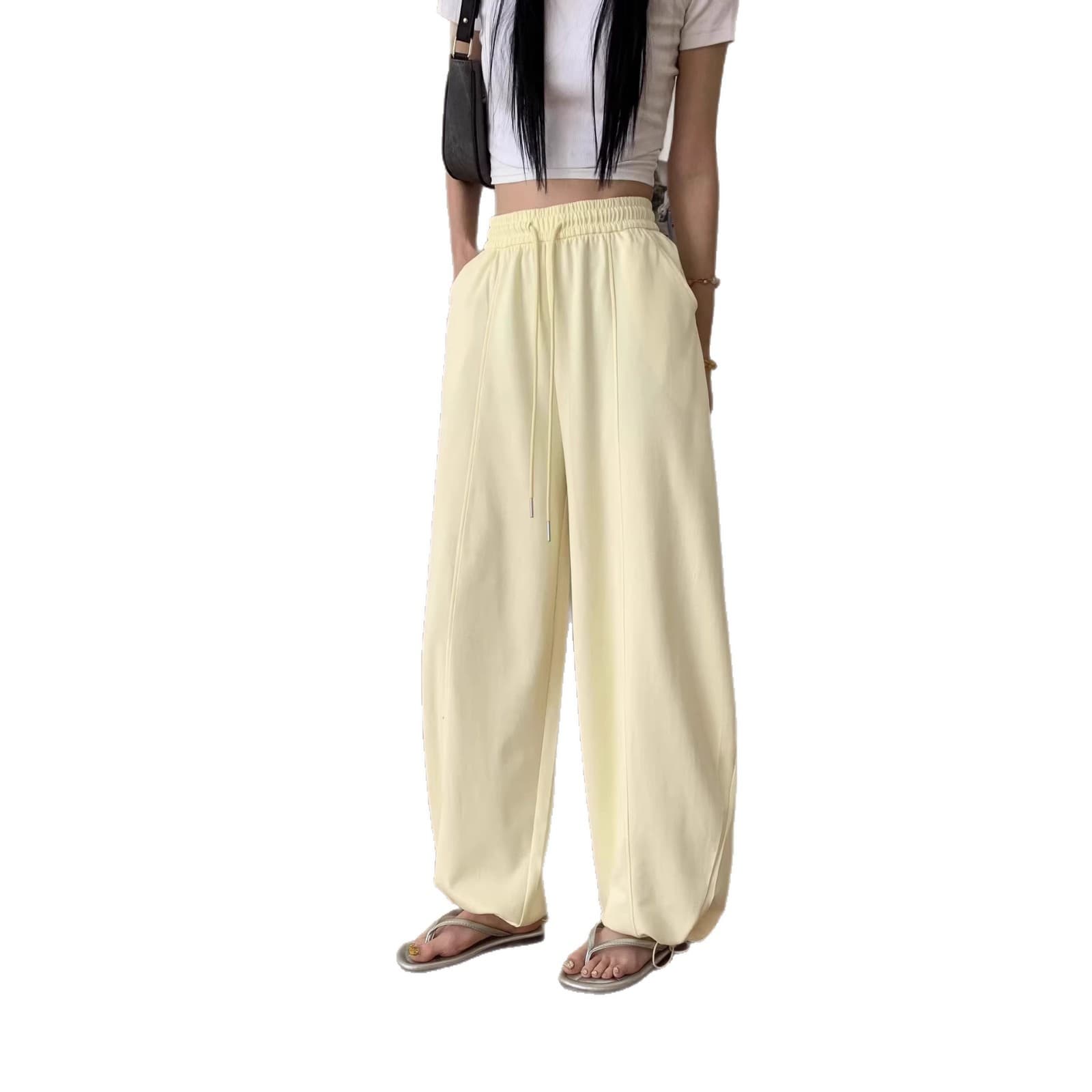 8997 Two-Way Casual Loose Pants Women 2026 Summer High Quality Korean Fashion Relaxed Wide Leg Sweatpants Women