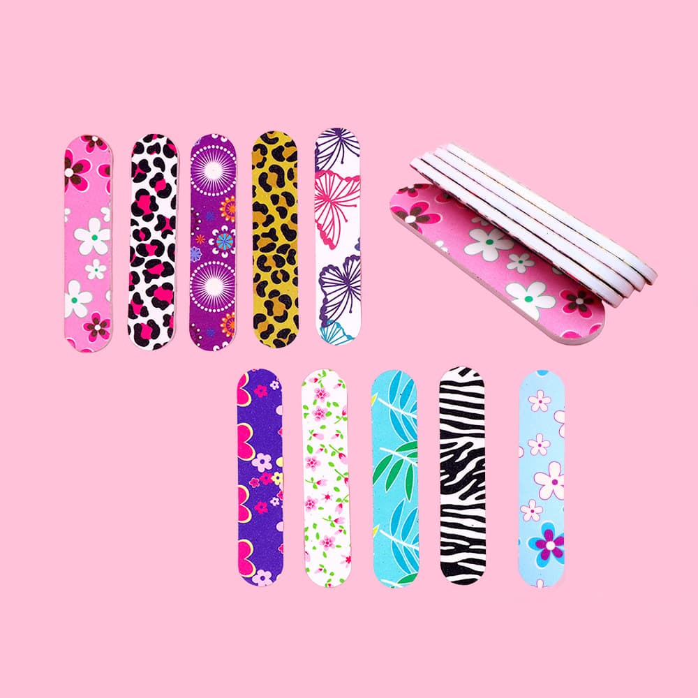 Mini straight EVA nail file, cute double-sided nail polishing and buffing tool.