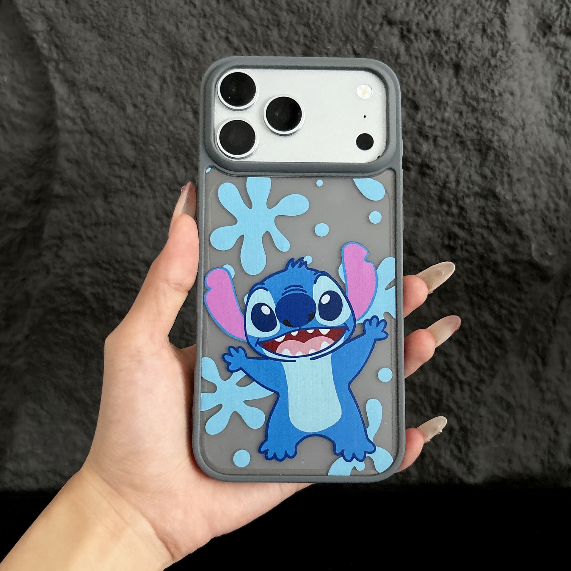 Cute Cartoon Stitch iPhone 15 Phone Case Apple 14 Pro Max Matte Semi-Transparent 17 Shockproof 16