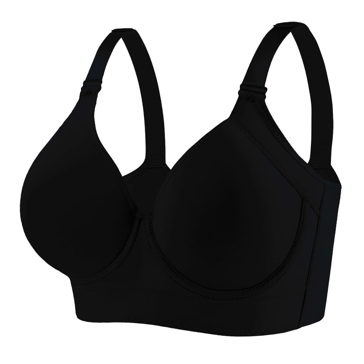 Cross-border European and American seamless smooth steel ring underwear gather-up adjustable bra sports beautiful back deep V bra