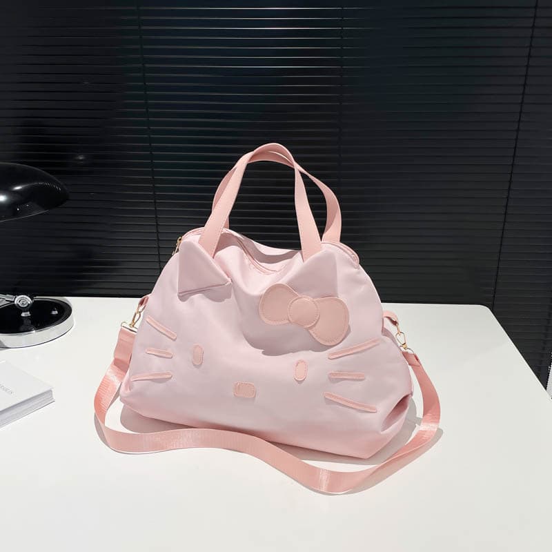Large-Capacity Satchel Short-Distance Travel Bag Kt Business Trip Luggage Bag Hello Kitty Casual Shoulder Bag Cartoon Tote Bag for Women