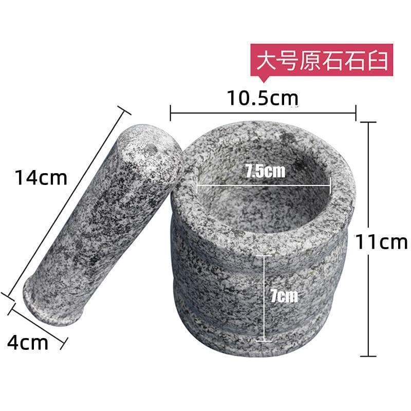 Garlic mortar and pestle, household manual old-fashioned stone mortar, natural stone, bluestone garlic mortar, medicine mortar, garlic paste maker