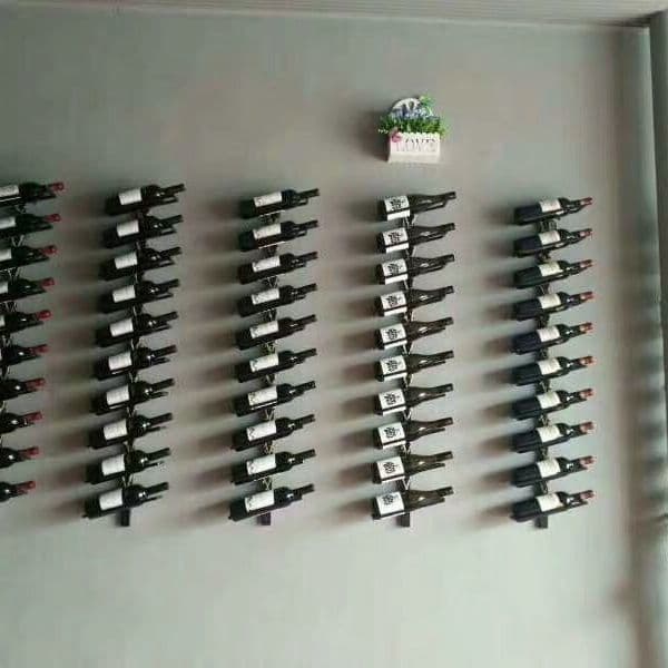 European-style wrought iron wine rack, wall-mounted creative minimalist wine bottle holder for home use