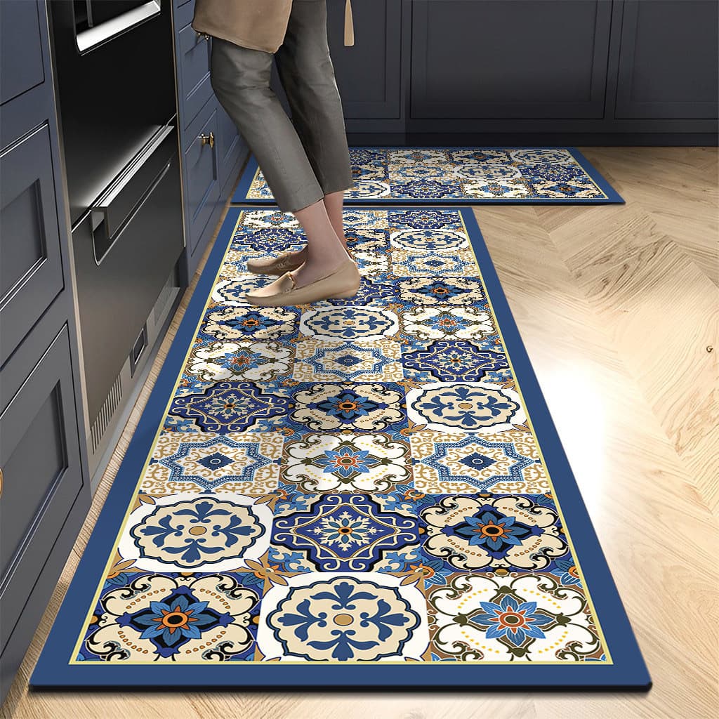 American Retro Kitchen Runner Mat Absorbent Oil-Proof Quick-Dry Non-Slip Floor Mat