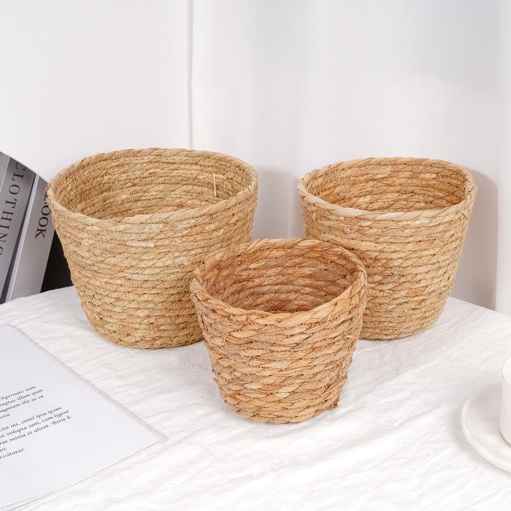 Straw Woven Fairy Kiss Flower Basket, Rose Bouquet Bucket, Floral Shop Packaging DIY Materials, Popular Online Style