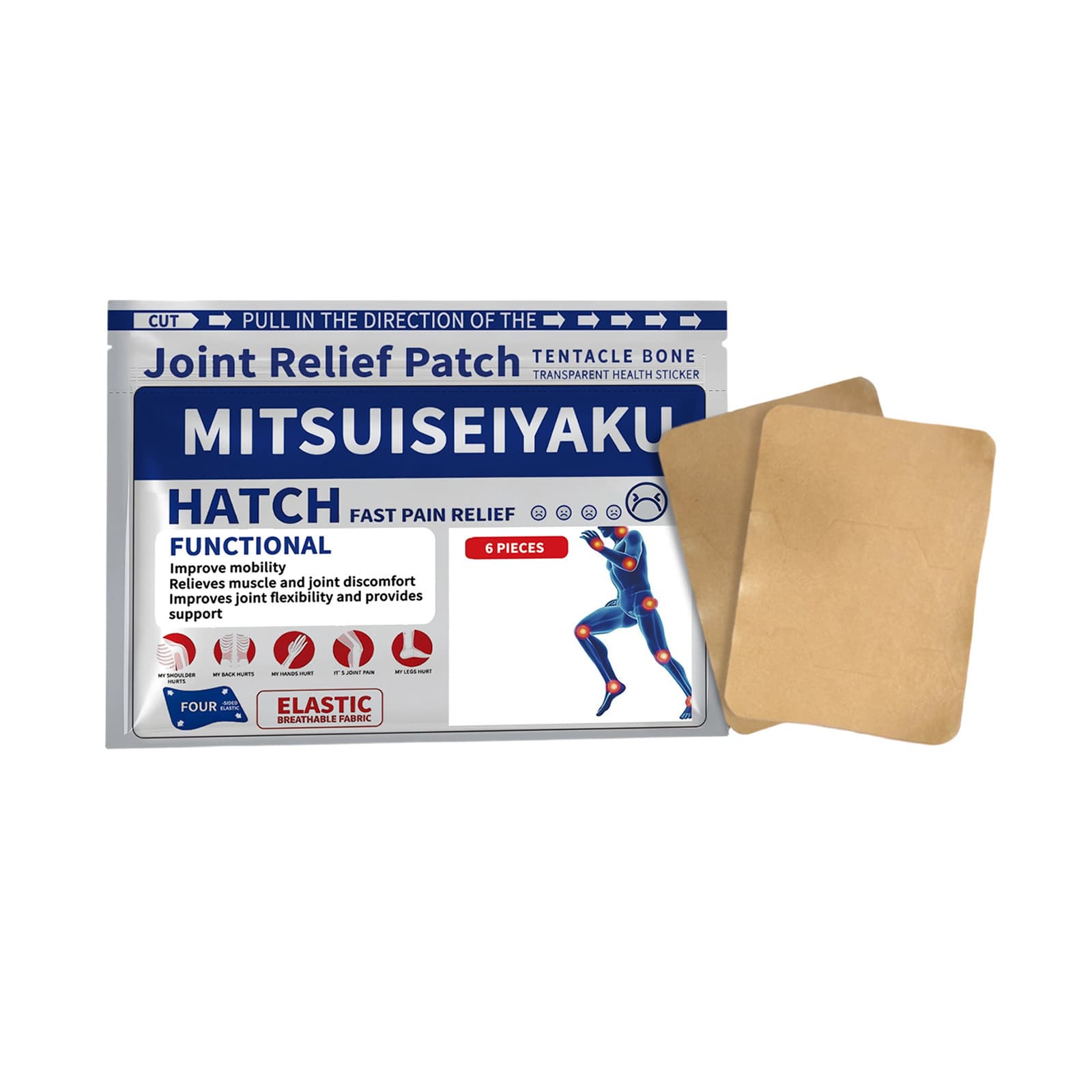 Joint care patches: Gentle on the body, moisturizes and hydrates joints, fits snugly against the skin for daily care.
