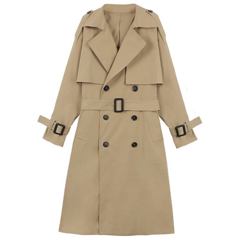Women's Trench Coat 2026 Spring New Style Mid-Length Coat for Women, Real Photos Taken in Guangzhou with Models Present