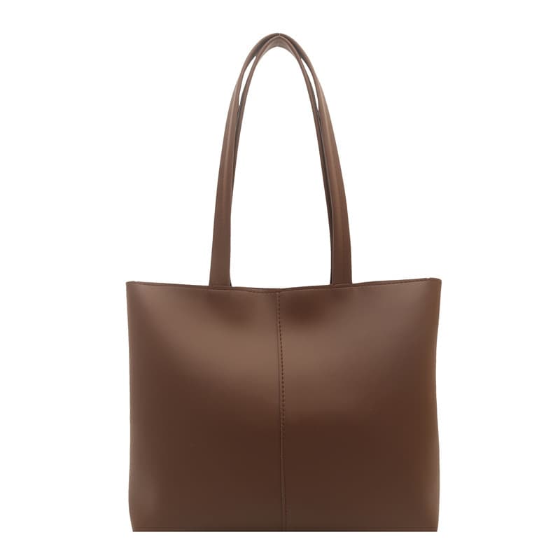Retro PU Large Capacity Tote Bag for Women, 2025 Early Autumn New Fashionable Handbag for Outings and Commute