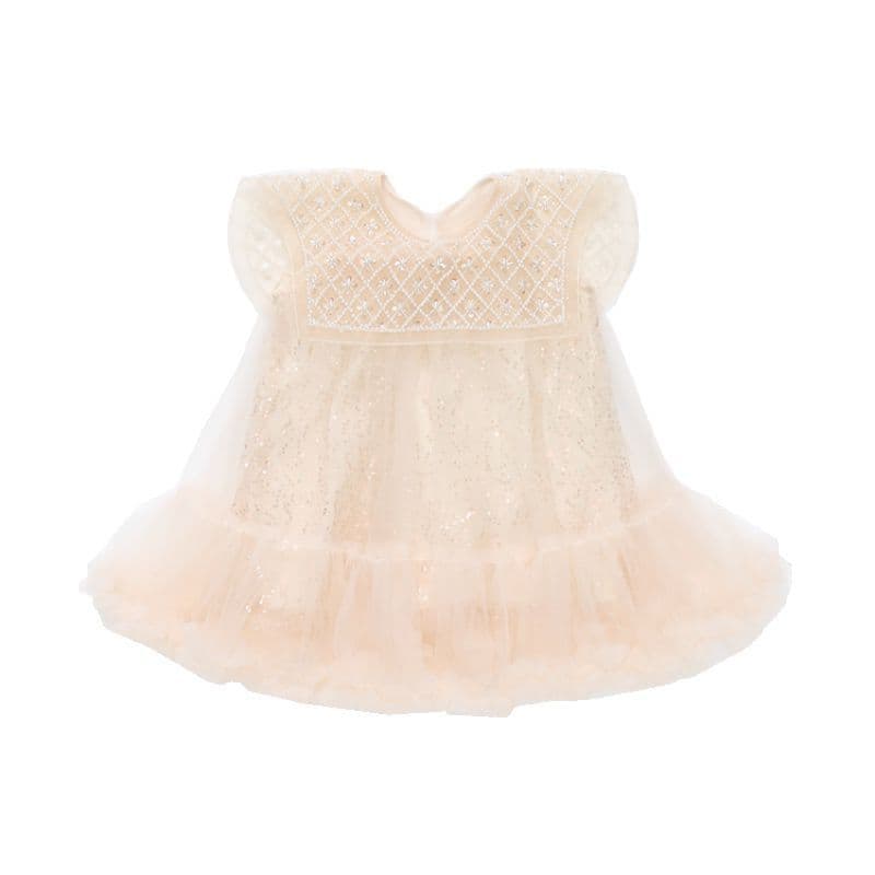 2219 Pearl sequined collar dress.
