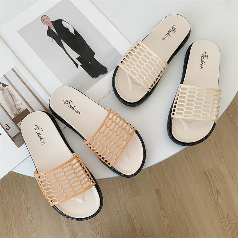 Women's Slippers Summer Outdoor New Trendy Ins Student Korean Fashion Anti-Slip Beach Shoes Half Slippers