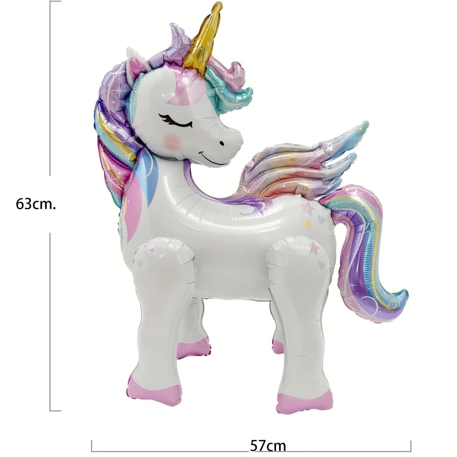 Cross-Border Assembly 4D Three-Dimensional Unicorn Aluminum Foil Balloon Set Themed Birthday Party Decoration Inflatable