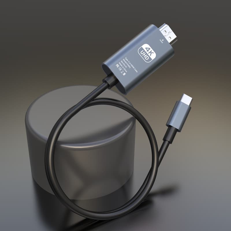 Cross-border Type-C to HDMI 4K 60Hz video converter cable for mobile phones, laptops, and monitors.