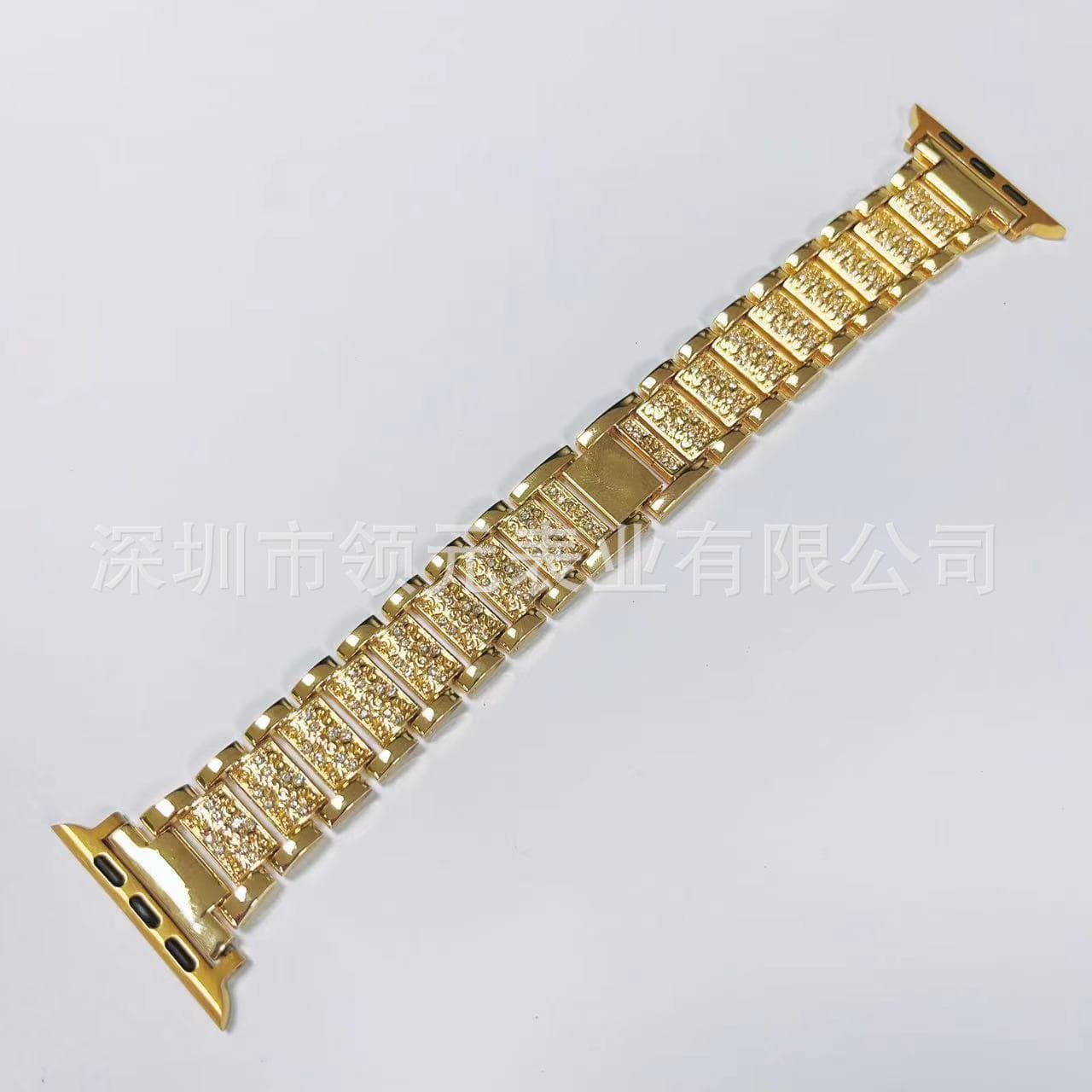 Suitable for IWatch Three-Bead Diamond Strap Zinc Alloy Xiaomi Huawei Fit4 Bracelet Apple Watch Strap