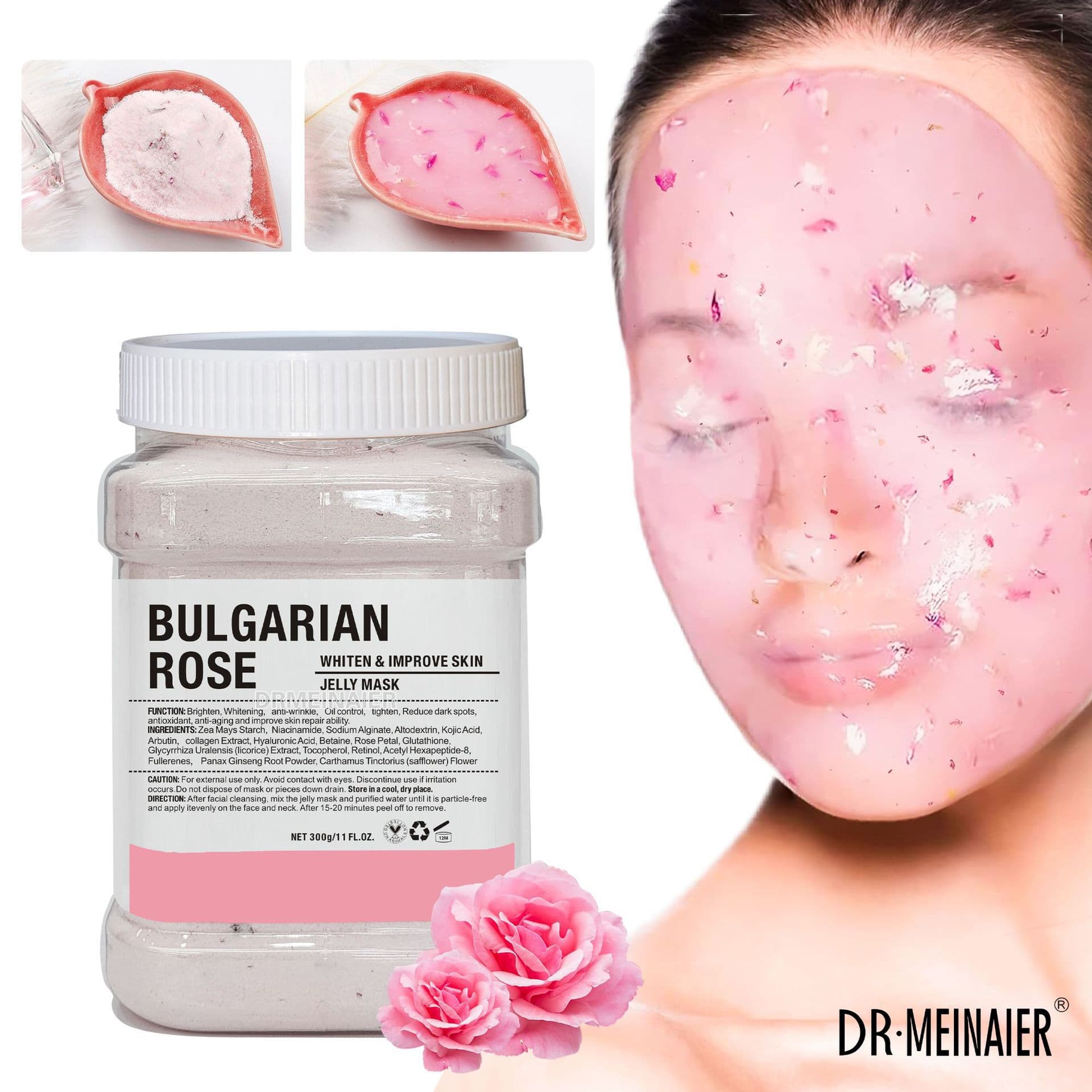 Rose petal aloe vera jelly soft mask powder, hydrating, moisturizing, soothing, and repairing, a popular cross-border e-commerce product and a professional skincare soft mask powder.