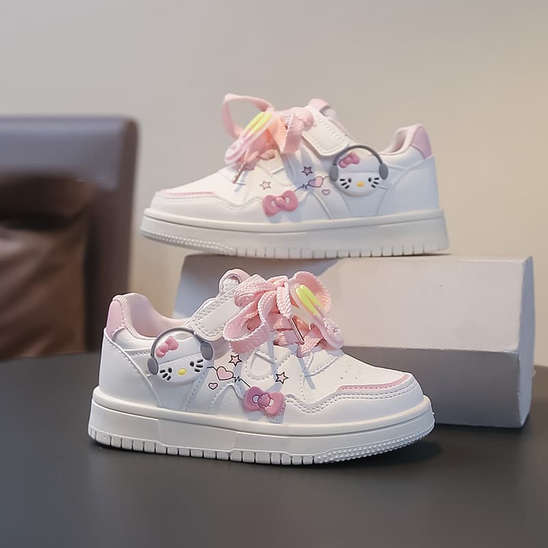 Girls' Casual Mesh Breathable Trainers 2026 Spring/Summer New Soft-Soled Lightweight Boys' Sports Shoes Trendy White Shoes